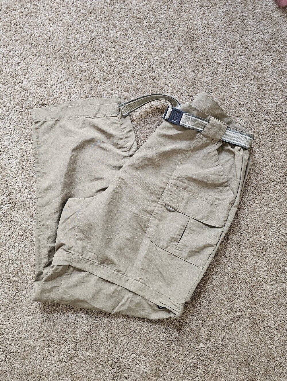 L.L. Bean Women's Convertible Hiking Cargo Pants in khaki Size L